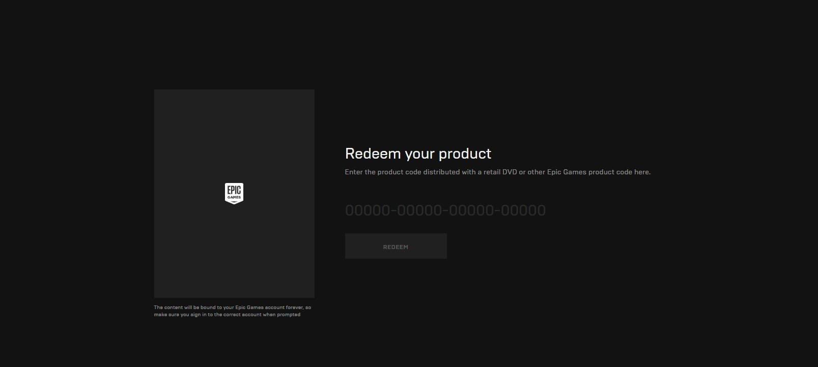 Epic Games Key Activation