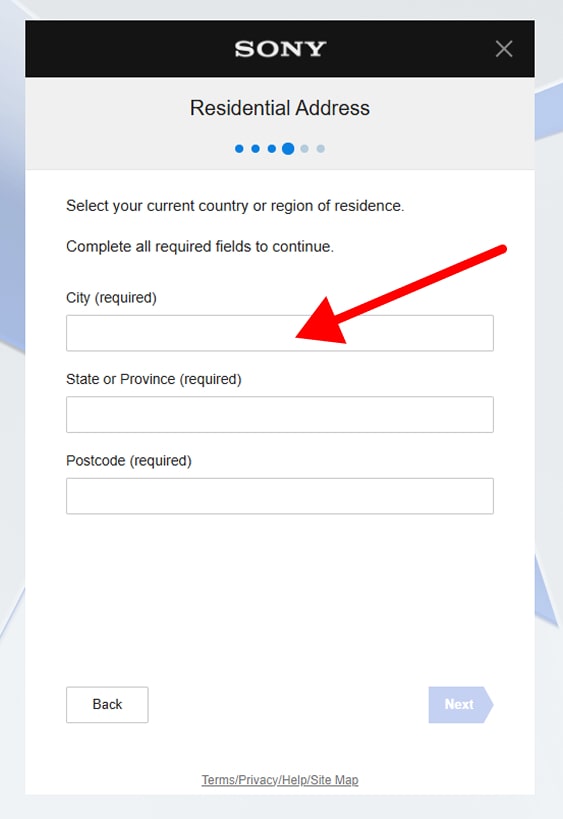 Регистрация аккаунта PSN через браузер
