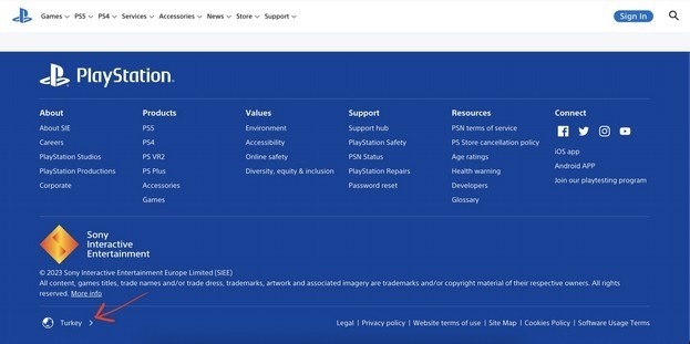 Проверить регион PS STORE
