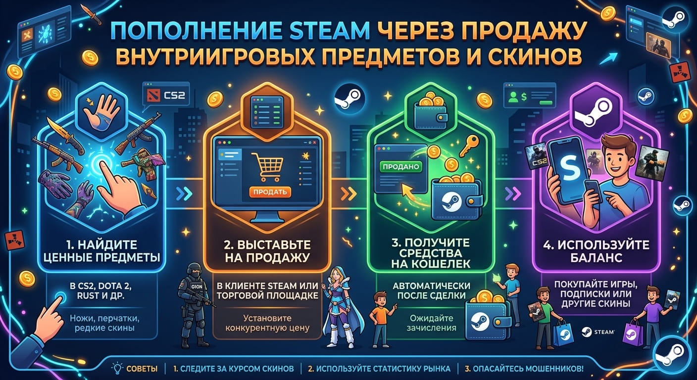 Продажа внутриигровых предметов (Скины)
