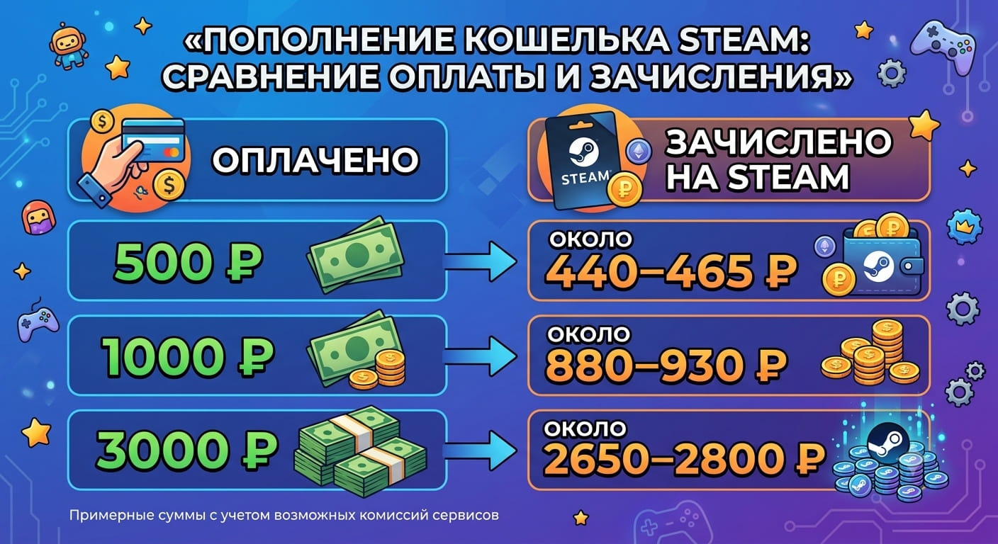 Как поплнить Steam через VK