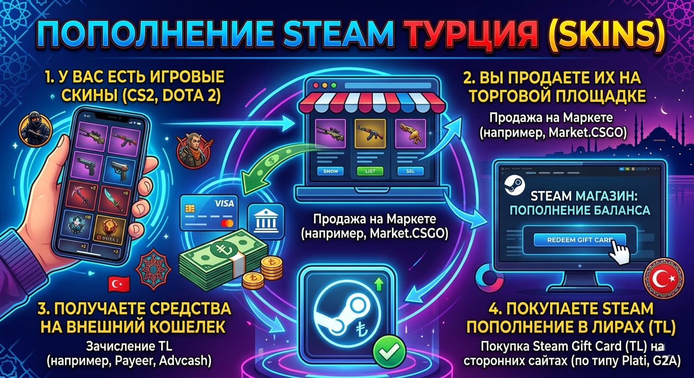 Пополнение через внутриигровой инвентарь (скины)