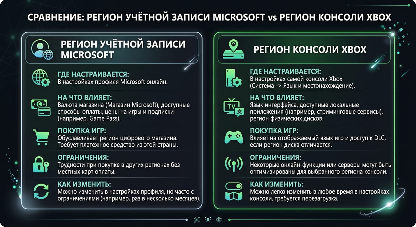 Смена региона Xbox