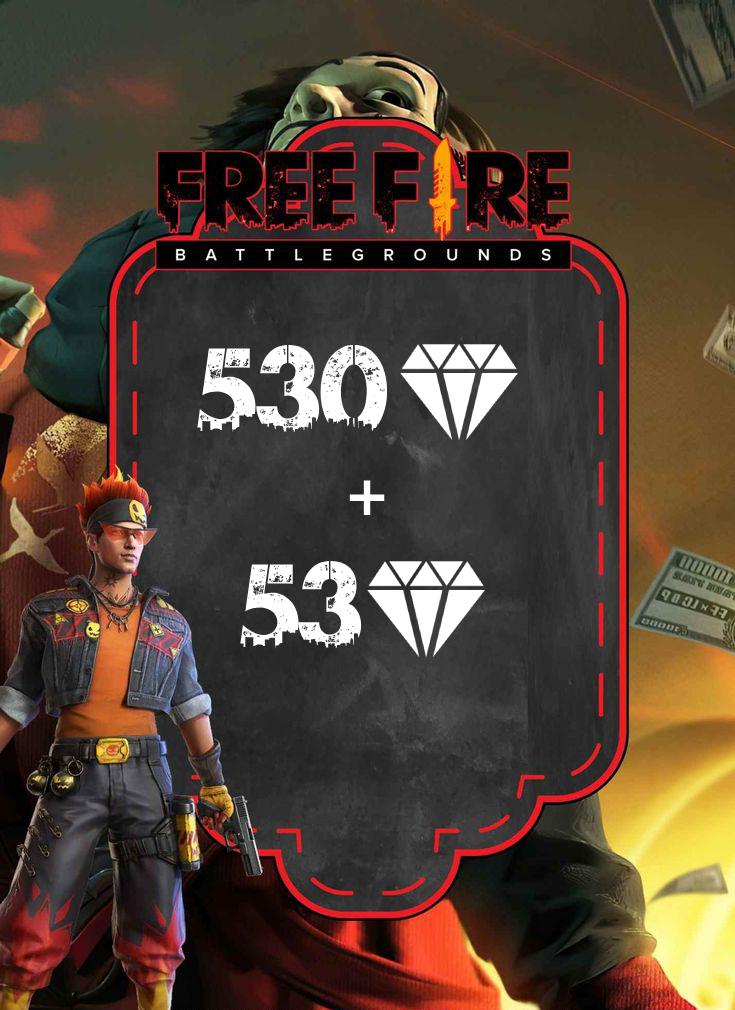 Free Fire 530 бриллиантов + 53 бриллианта в подарок