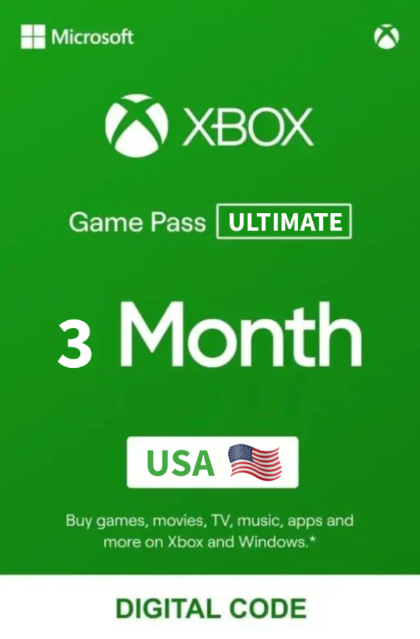 Подписка Xbox Game Pass Ultimate, регион США, 3 месяца