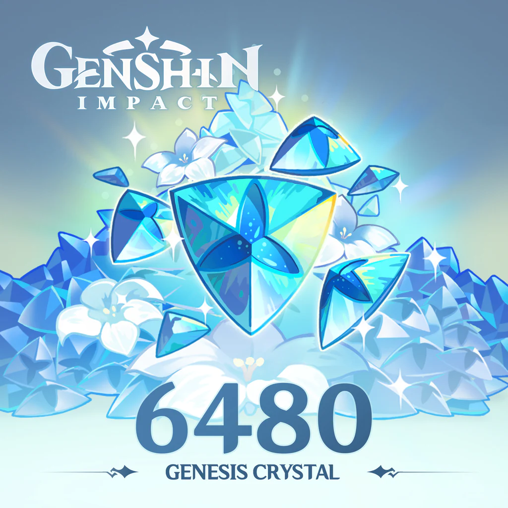 Genshin Impact 6480 кристаллов сотворения+1600 в подарок